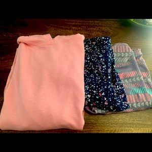Girls Leggings and Sweatshirt Bundle, size 14